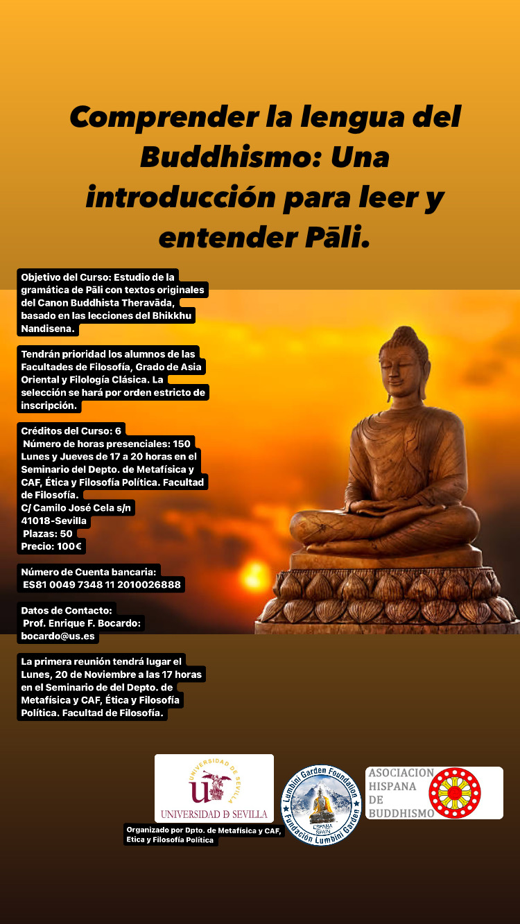 Curso de lengua pali: comprender la lengua del buddhismo: una introducción para leer y comprender pali